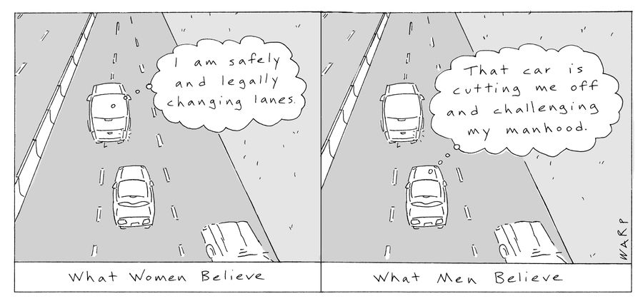 What women believe vs. what men believe.