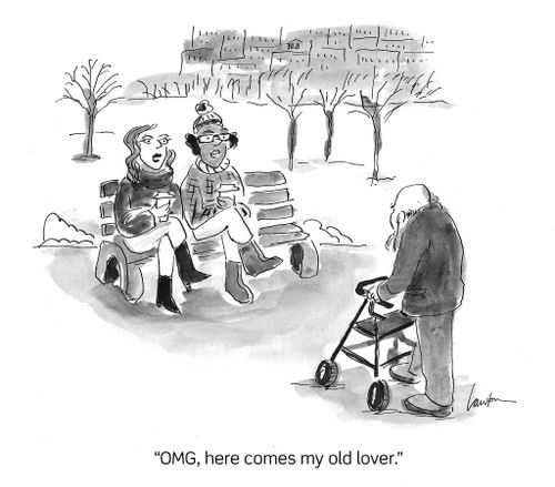 "OMG, here comes my old lover."