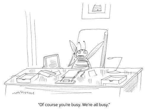 "Of course you're busy. We're all busy."