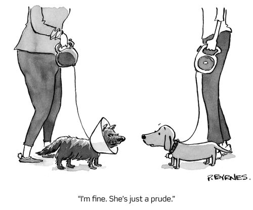 "I'm fine. She's just a prude."