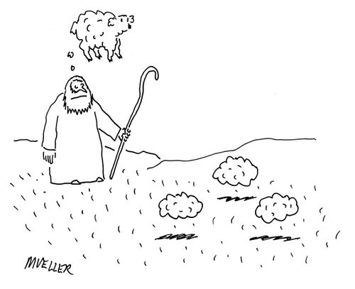A shepherd herds clouds.