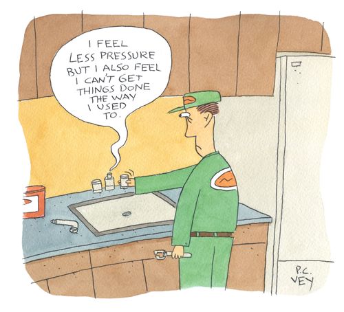 "I feel less pressure but I also feel I can't get things done the way I used to."