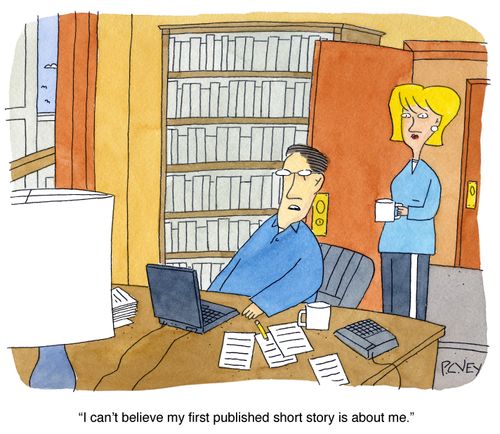 "I can't believe my first published short story is about me."