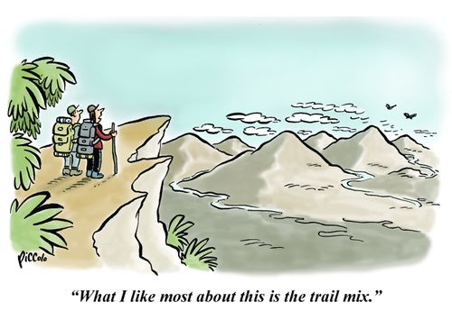 "What I like most about this is the trail mix."