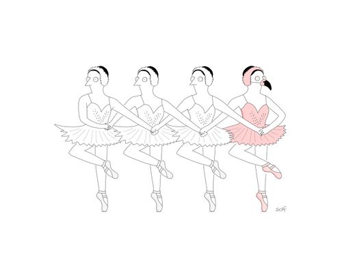 Four ballerinas