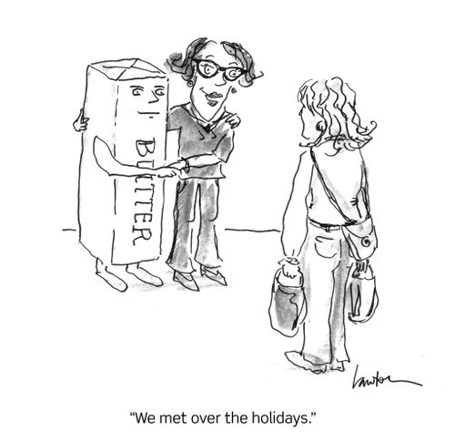 "We met over the holidays."