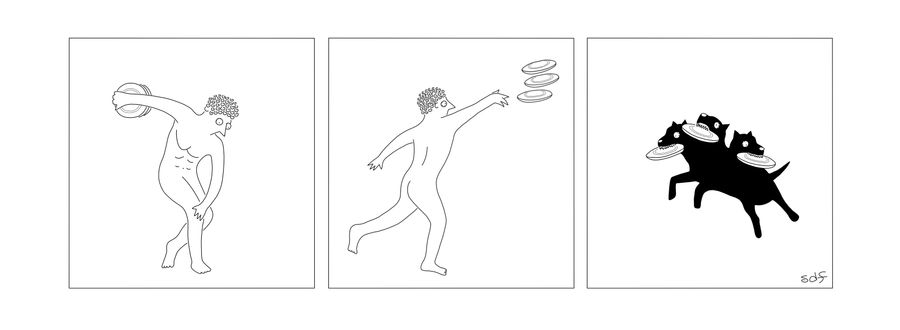 Discobolus of Myron and Cerberus