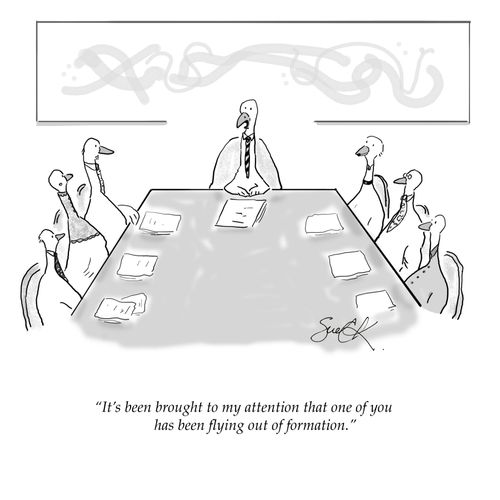 "It's been brought to my attention that one of you has been flying out of formation."