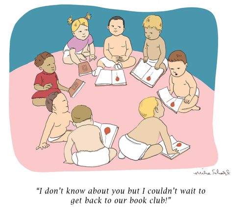 "I don't know about you but I can't wait to get back to our book club!"