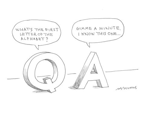 "What's the first letter of the alphabet?"