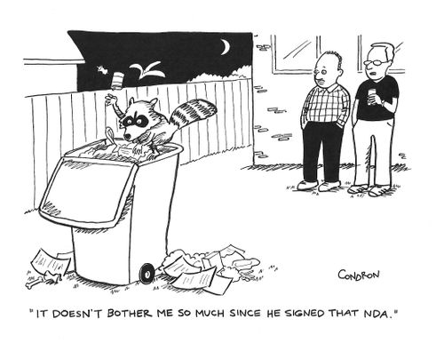 "It doesn't bother me so much since he signed that NDA."