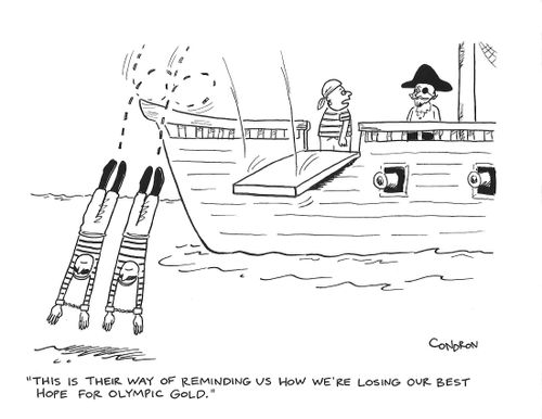"This is their way of reminding us how we're losing our best hope for Olympic Gold."