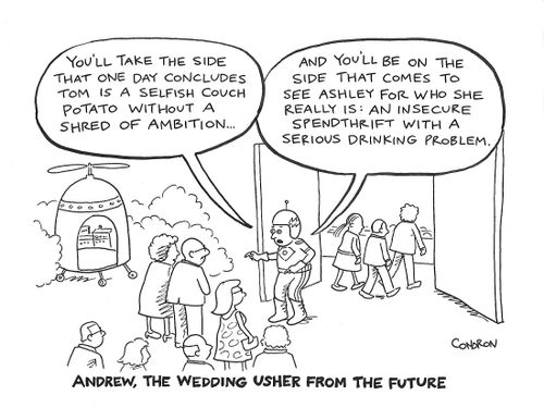 Andrew, the wedding usher from the future.