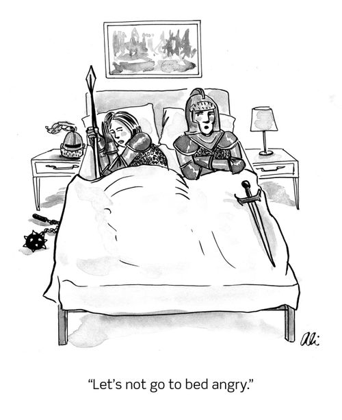 "Let's not go to bed angry."