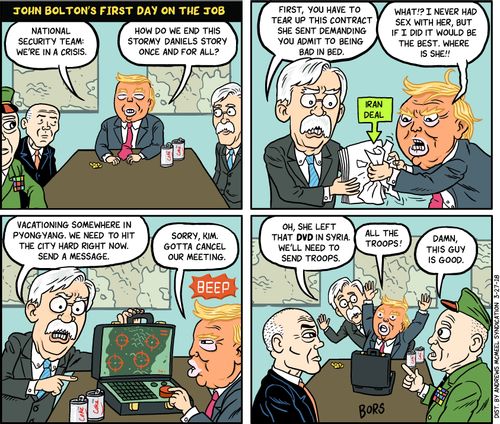 John Bolton's first day on the job