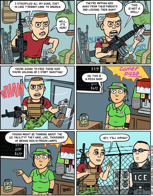 "I stockpiled all my guns, just in case tyranny came to America. Well it's here!"