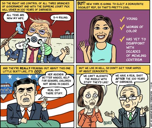 So the right has control of all three branches of government and with the supreme court pick will usher in 100 years of darkness