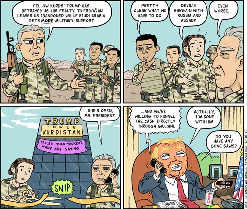 "Fellow Kurds! Trump has betrayed his. His fealty to Erdoğan leaves us abandoned while Saudi Arabia gets more military support."