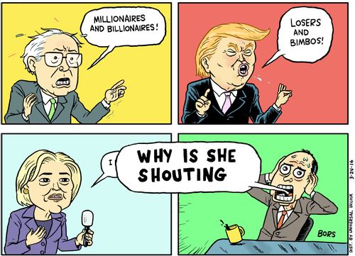 "Why is she shouting"
