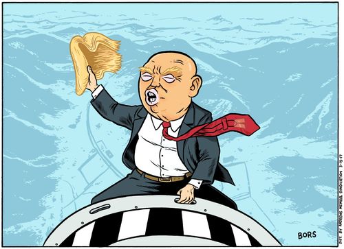 Trump rides a nuclear missile