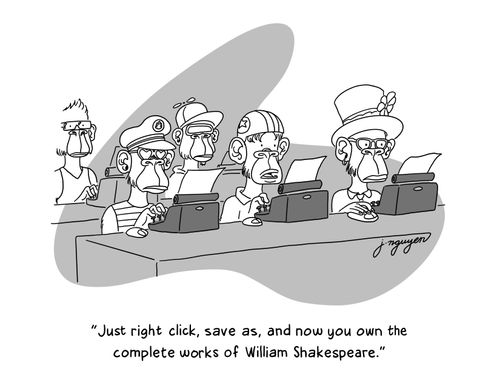 "Just right click, save as, and now you own the complete works of William Shakespeare."