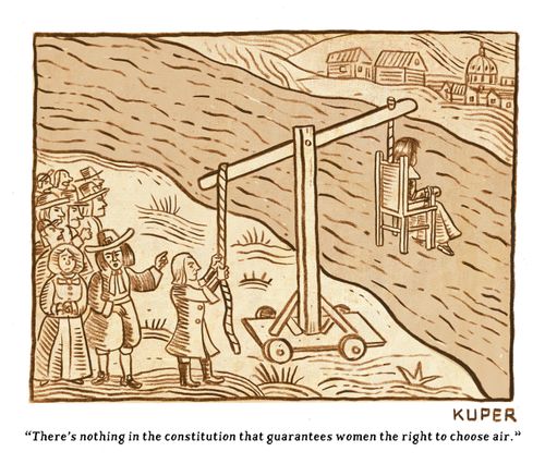 "There's nothing in the constitution that guarantees women the right to choose air."