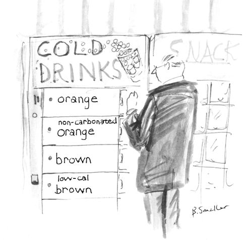 Man standing in front of a vending machine for cold drinks