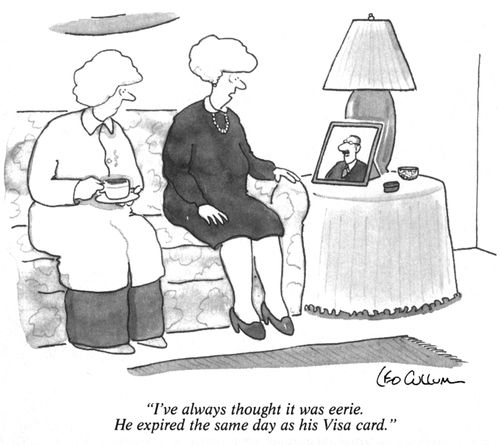 "I've always thought it was eerie. He expired the same day as his Visa card."