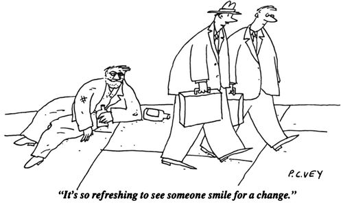"It's so refreshing to see someone smile for a change."
