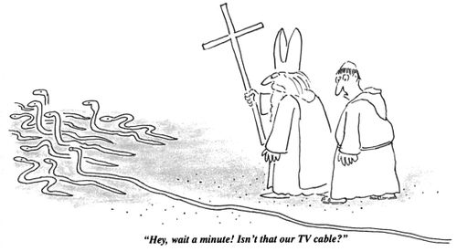 "Hey, wait a minute! Isn't that our TV cable?"