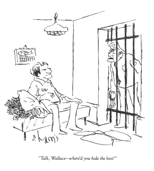 "Talk, Wallace - where'd you hide the loot?"
