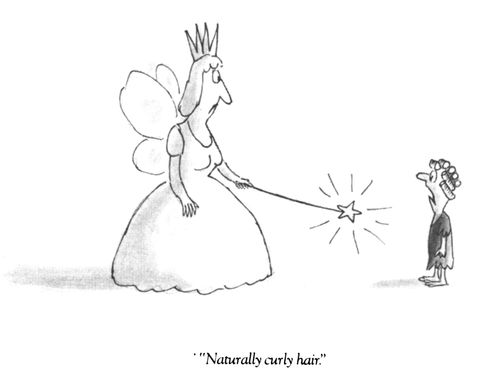"Naturally curly hair."