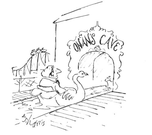 A single man rides into Onan's Cave.