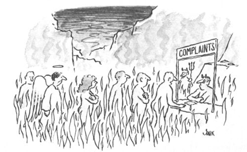 Angel Stands In Line At Hell's Complaints Desk