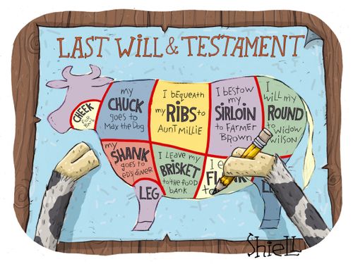 Cow's Last Will and Testament.