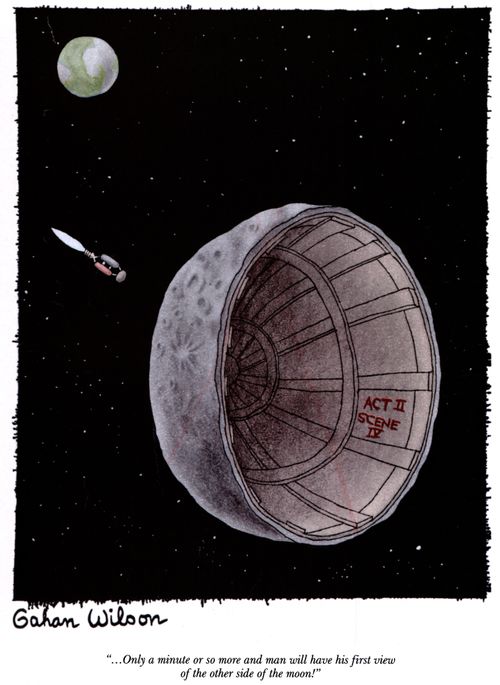 "...Only a minute or so more and man will have his first view of the other side of the moon!"