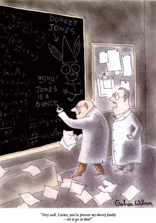 "Very well, Carter, you've proven my theory faulty—let it go at that!"