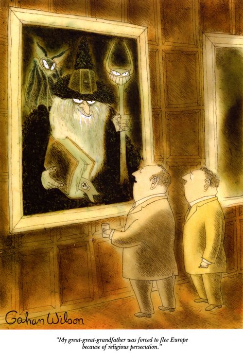 "My great-great-grandfather was forced to flee Europe because of religious persecution."