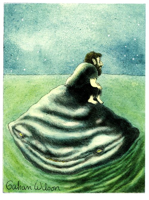 A man rests on an island that he doesn't realize is a monster.