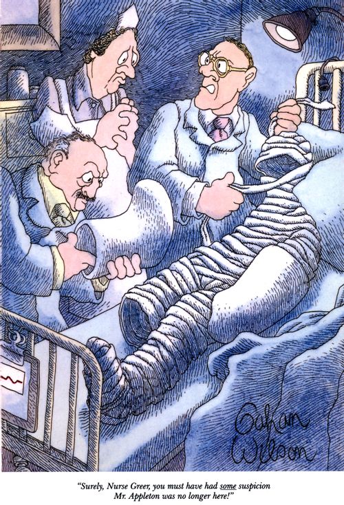 "Surely, Nurse Greer, you must have had some suspicion Mr. Appleton was no longer here!"