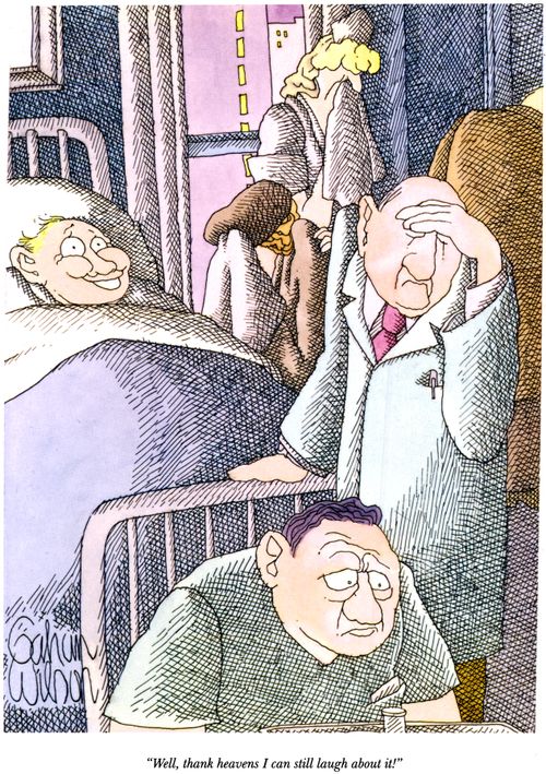 "Well, thank heavens I can still laugh about it!"