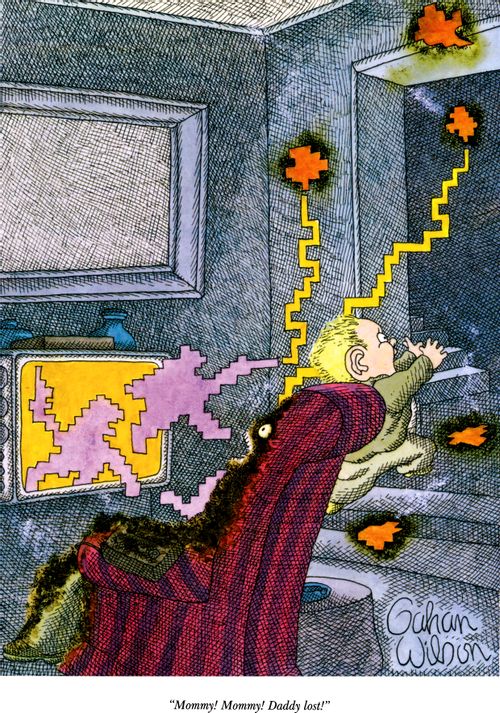 "Mommy! Mommy! Daddy lost!"