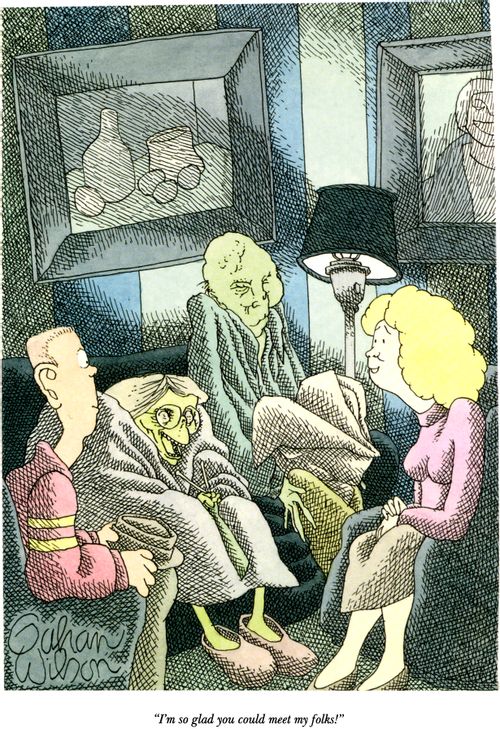 "I'm so glad you could meet my folks!"