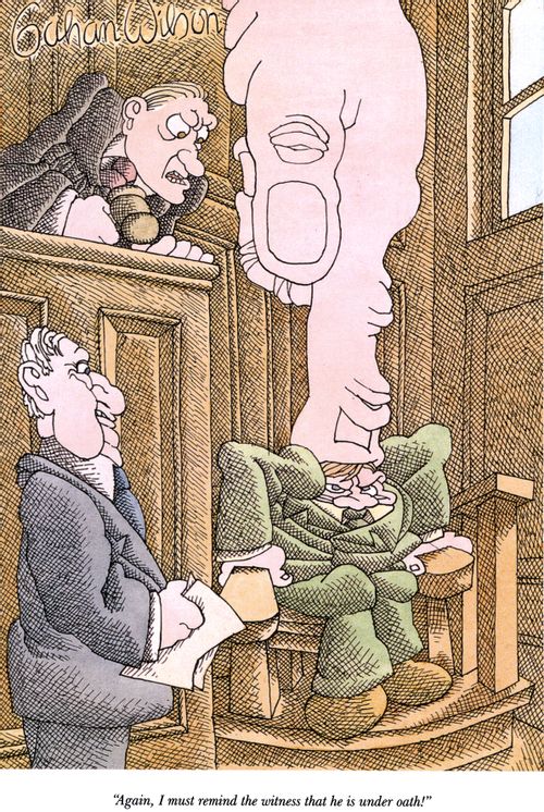 "Again, I must remind the witness that he is under oath!"