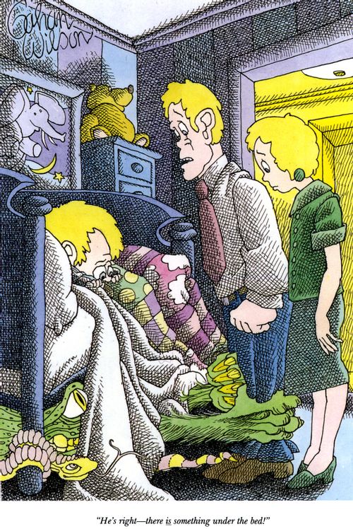 "He's right―there is something under the bed!"