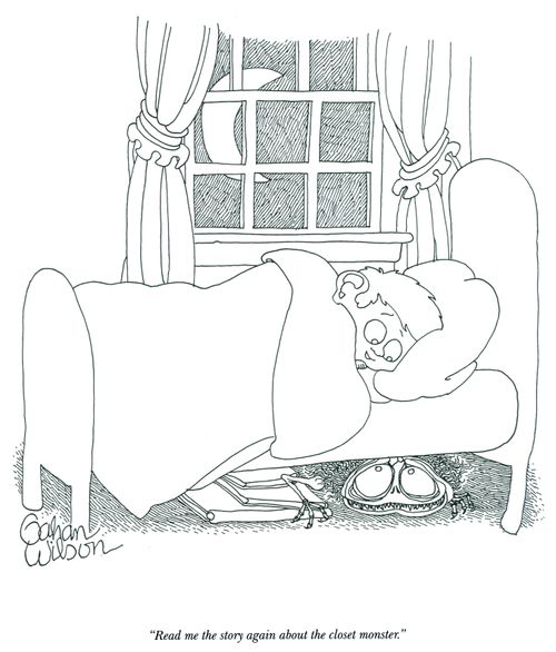 "Read me the story again about the closet monster."