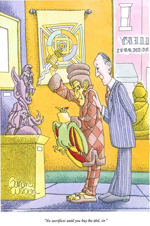 "No sacrifices until you buy the idol, sir."