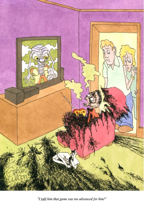 "I told him that game was too advanced for him!"