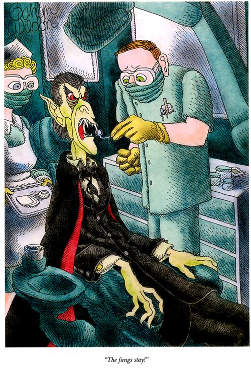 "The fangs stay!"