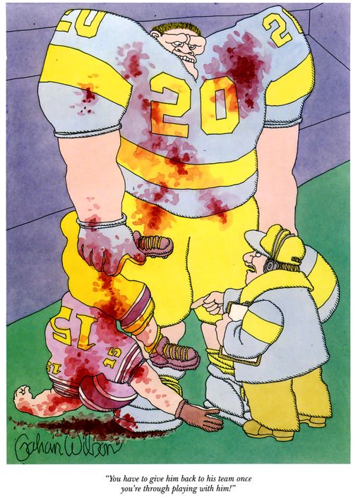 "You have to give him back to his team once you're through playing with him!"